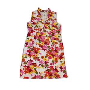 DRESS BARN floral knee length 14P sleeveless, Cotton dress